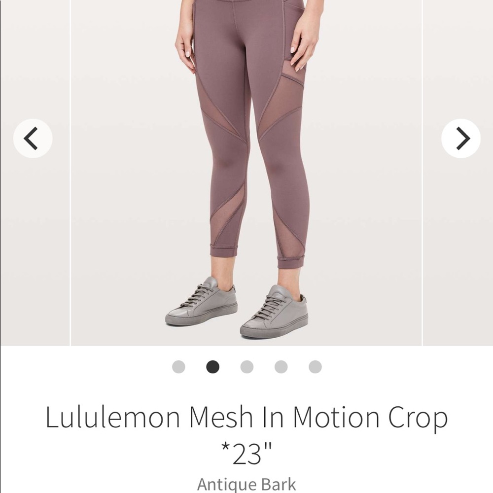 Lululemon Mesh In Motion Crop Antique Bark - Picture 1 of 4